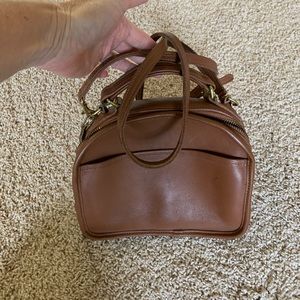 Coach small brown leather handbag.